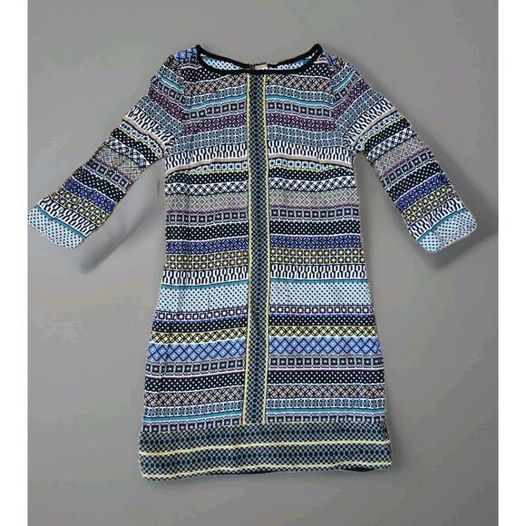 Laundry by‎ Shelli Segal Nordstrom Mod Fair Isle Shift Dress 4 Beautiful Party - Picture 1 of 6